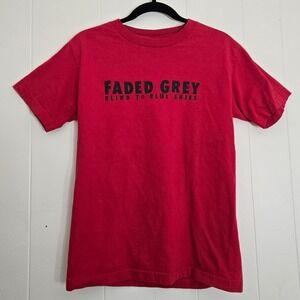 Faded Grey Blind to Blue Skies Graphic‎ T Shirt Alstyle Apparel Red Small S Punk